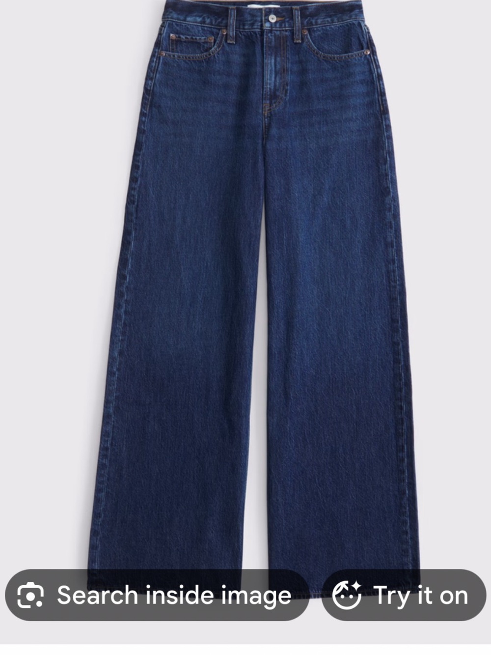 Abercrombie & Fitch The Wide Leg High-Rise Women's Jeans - Curve Live 26 Short